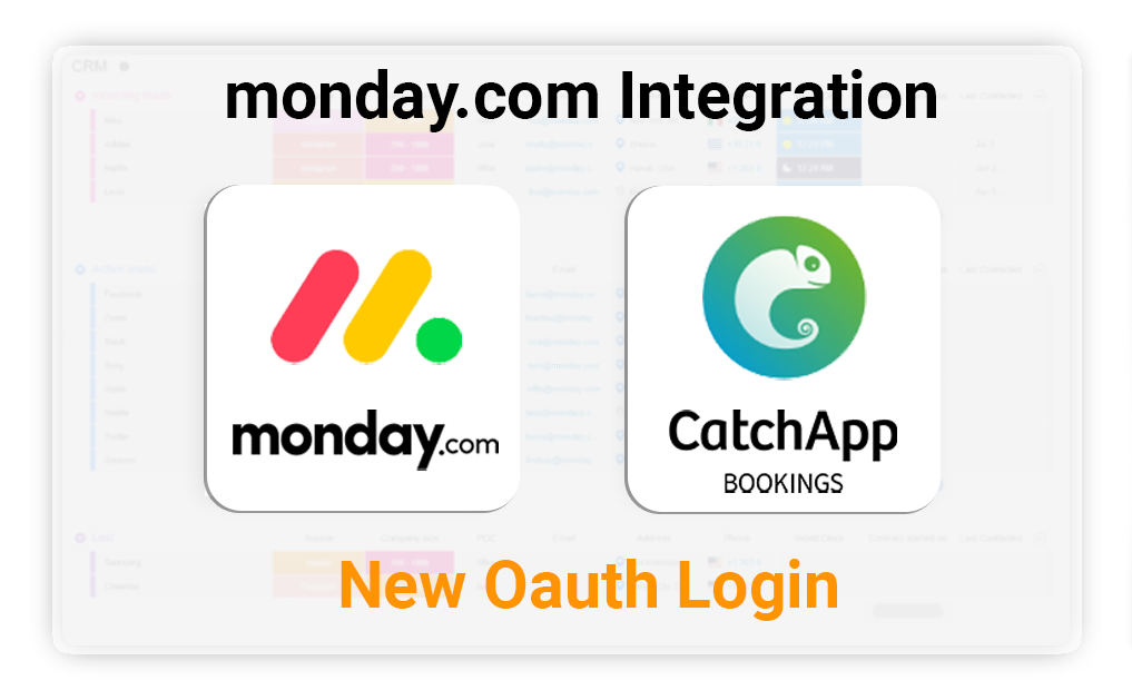 monday.com Integration new Oauth Login