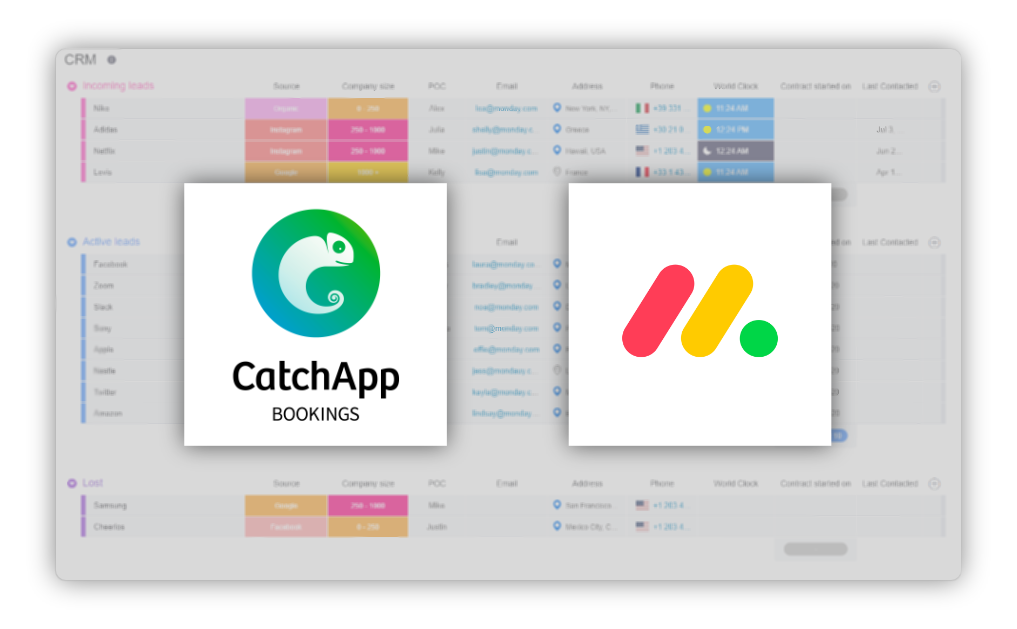 Integrating efficient scheduling into monday.com’s CRM