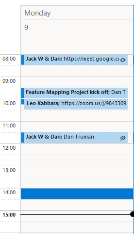 calendar view