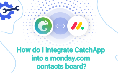 How do I integrate CatchApp Bookings into a monday.com contacts board?